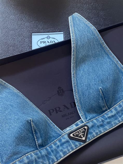 prada denim bra.